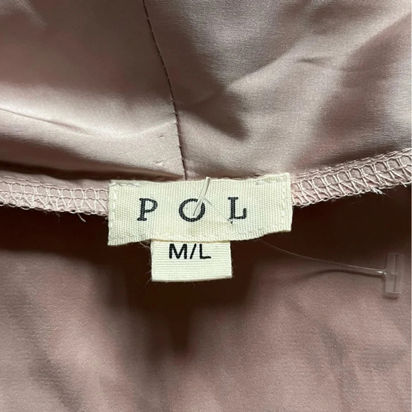 POL robe silky blush mauve pink lace trim medium / large - Picture 4 of 9